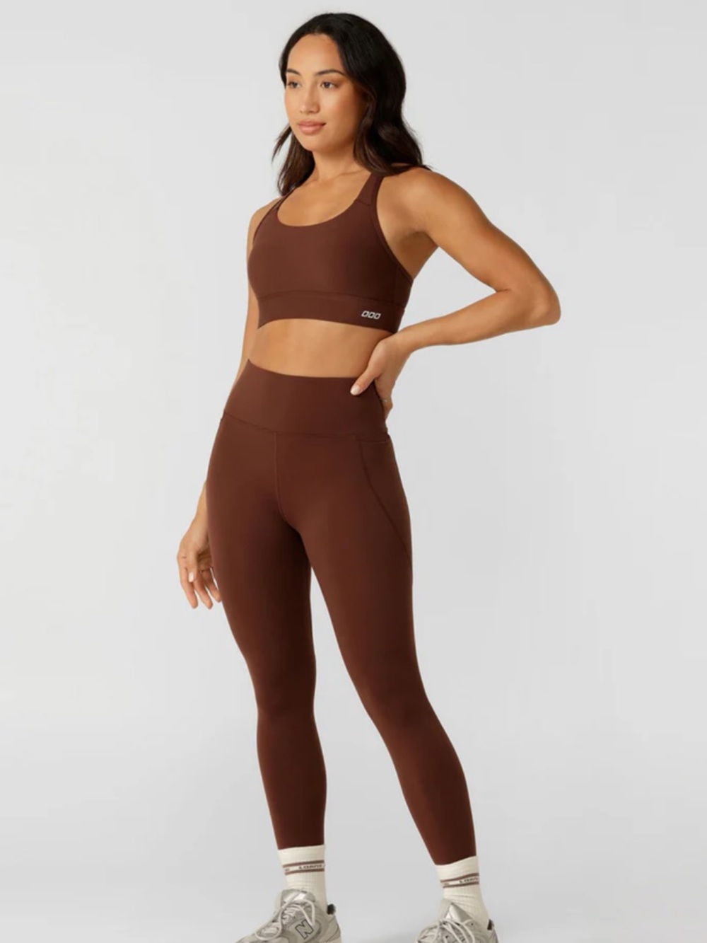 Lorna Jane Amy Phone Pocket Tech Ankle Biter Leggings Truffle